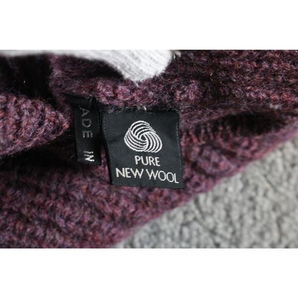 Kent & Curwen Sweater Womens Large Red Burgundy Pure Wool Vintage England - Picture 5 of 8